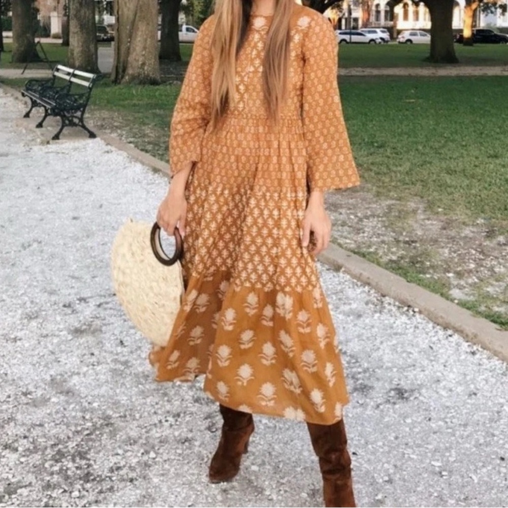 DÔEN Basil Dress in Golden Size XS (NWOT) — Rare